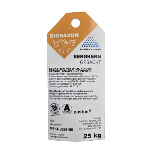 BIOSAXON Natursteinsalz Bergkern 25 kg SA